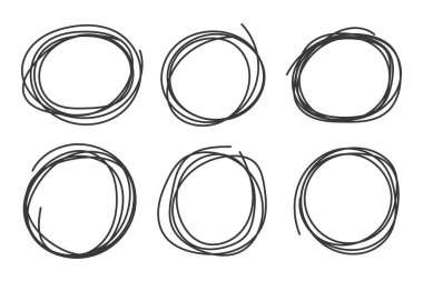 Vektör Scribble Çemberleri simge vektör çizimi