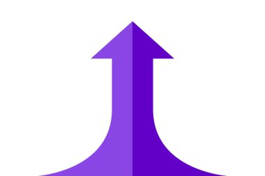 Yukarı Giden Ok, Vektör İllüstrasyonu