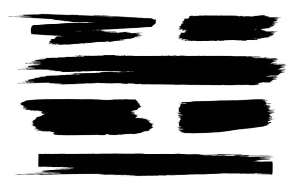 Black Paint Scratches Set