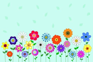 El çizimi çiçekler, vektör çiçek tasarımı elementler, yapraklar, çiçekler, vektör illüstrasyonu