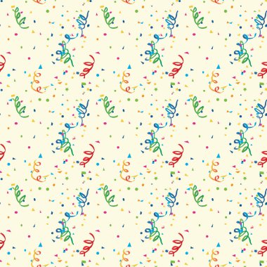 Konfeti Kusursuz Vektör Deseni Tasarımı