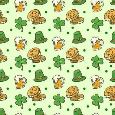 Şans İçin Beni Öp Kusursuz Vektör Deseni Tasarımı