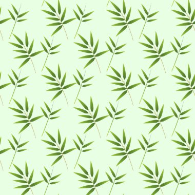Bambu Dalları Kusursuz Vektör Deseni Tasarımı
