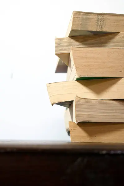 stock image Stack of books with copy space