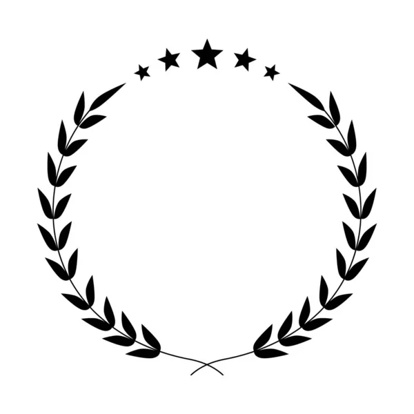 Vector illustration of Silver elements of design awards and seals on a white background - star, ribbon, laurel wreath, ears of wheat