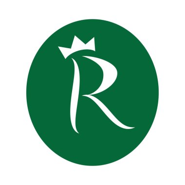 R harfi logo iş şablonu