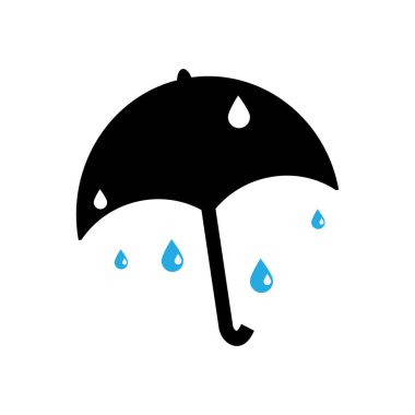 Şemsiye illüstrasyon logo konsept vektör şablonu