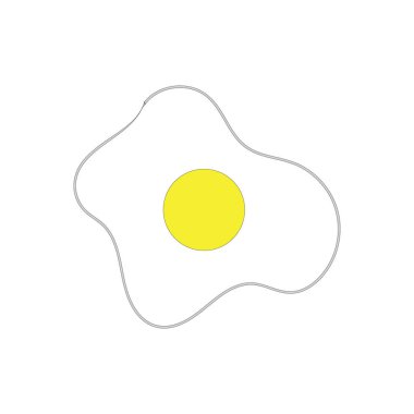 Yumurta illüstrasyon vektörü düz tasarım