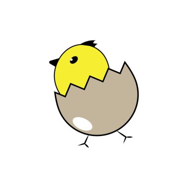 Yumurta illüstrasyon vektörü düz tasarım şablonu