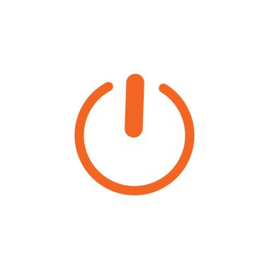 Güç düğmesi simgesi vektör resmetme şablonu