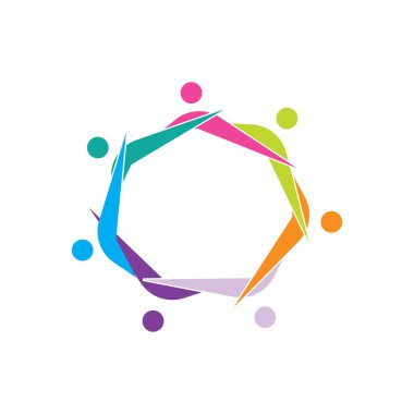 Toplum Bakımı Logo illüstrasyon şablonu