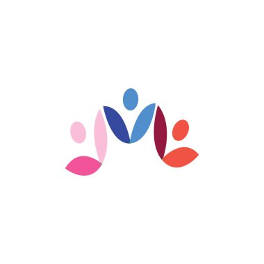 Toplum Bakımı Logo illüstrasyon şablonu