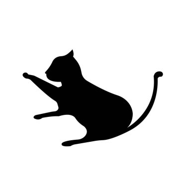kedi logosu tasarım vektör şablonu