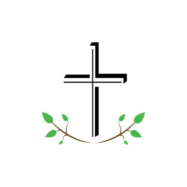 Kilise logosu düz tasarım