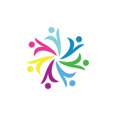 Toplum Bakımı Logo illüstrasyon şablonu
