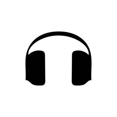 Kulaklık logosu tasarımı vektör çizim şablonu