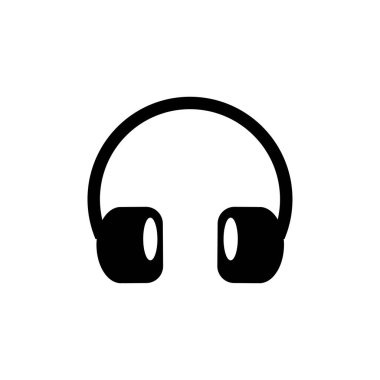 Kulaklık logosu tasarımı vektör çizim şablonu