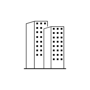 Şehir silüeti, düz tasarım şehir silüeti vektör illüstrasyon