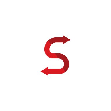 Ok tasarımı illüstrasyonlu ilk harf