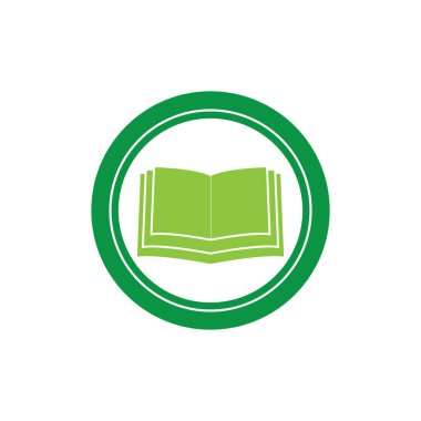 Kitap eğitimi logo vektör şablonu