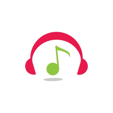 Müzik logosu ve sembol tasarım şablonu