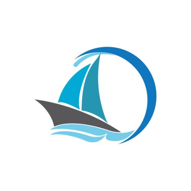 Tekne logosu tasarımı illüstrasyon vektör şablonu