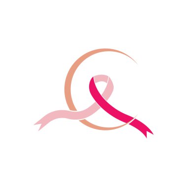 Kanser farkındalığı kurdelesi tasarım vektör şablonu