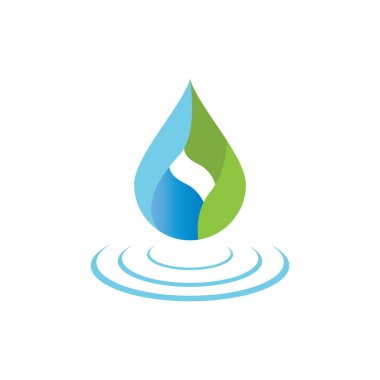 Su damlası tasarım illüstrasyon vektör şablonu