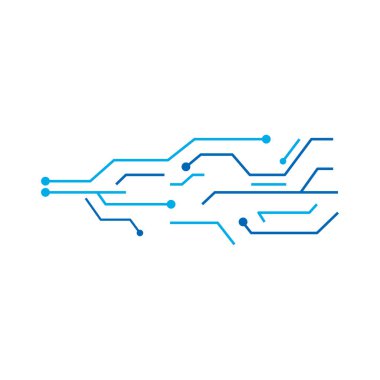 Devre tasarımı vektör logo şablonu