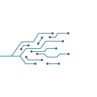 Devre tasarımı vektör logo şablonu