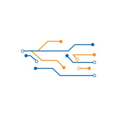 Devre tasarımı vektör logo şablonu