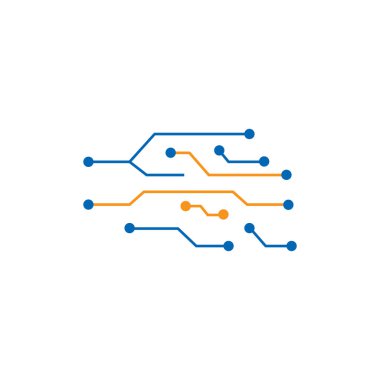 Devre tasarımı vektör logo şablonu