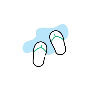 Terlik tasarımı simgesi düz tasarım