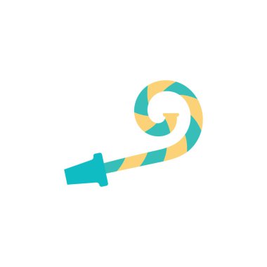 Parti düdük tasarımı illüstrasyon simgesi 