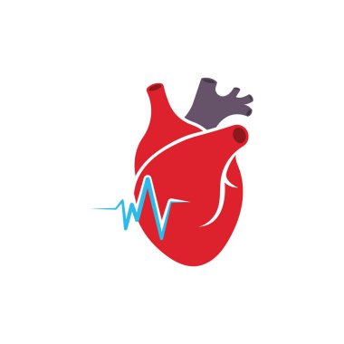 Kalp gövdesi logosu örnekleme şablonu