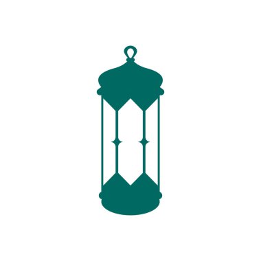 İslami fener çizimi düz tasarım şablonu