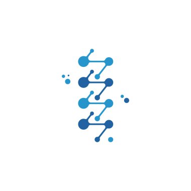 Molekül simgesi çizim logosu düz tasarım