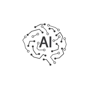 Yapay Zeka ai logo şablonu