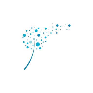 Karahindiba çiçeği logosu tasarımı vektör çizimi