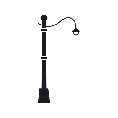 Bahçe lambası simgesi düz tasarım şablonu