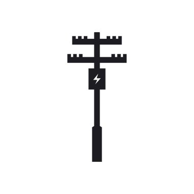 Eleckal kule çizim düz tasarım şablonu