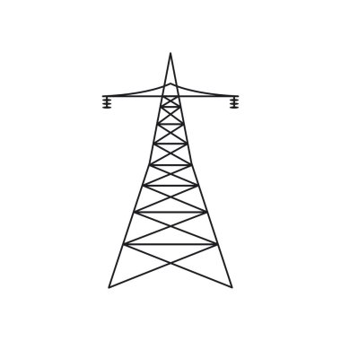 Eleckal kulesi illüstrasyon tasarım ikonu vektörü