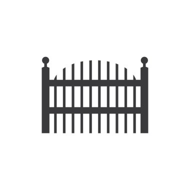 Kapı simgesi düz tasarım illüstrasyon vektörü