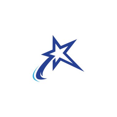 yıldız tasarımı vektör logo şablonu çizimi