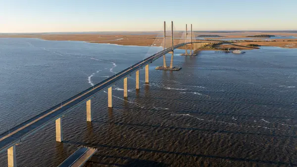 stock image Sidney Lanier Bridge in Brunswick, Georgia.