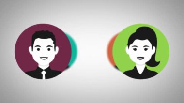 Profesyonel Görseller Animasyonu, Başarılı İş Takımının Arkasındaki Yüzleri Gösterme