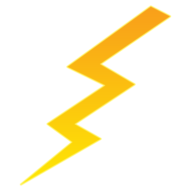 Şimşek simgesi. Şimşek çakması, Fırtına. Enerji, elektrik, güç simgesi