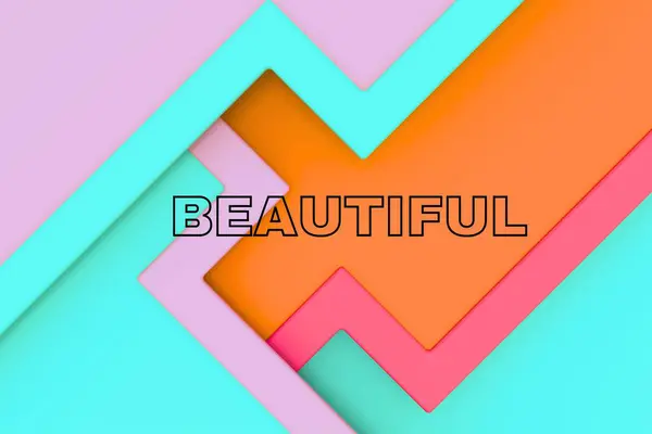 Yaratıcı Grafik Tasarım Metin Efektleri İllüstrasyonu.