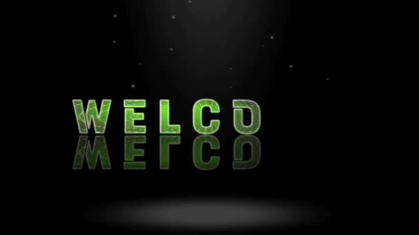 Animation Graphics Design Welcome Text Effects — Stock Video