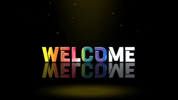 Animation Graphics Design Welcome Text Effects — Stock Video